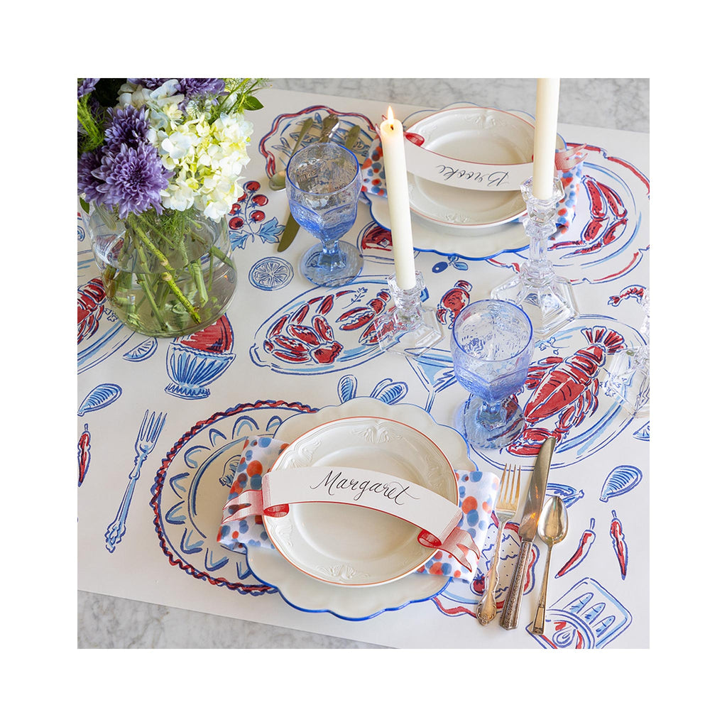 Seaside Party Paper Table Runner - on table