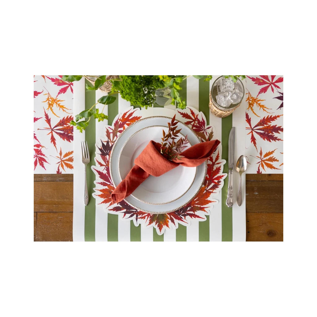 Die-cut Japanese Maple Wreath Paper Placemats - Pad of 12 - in use