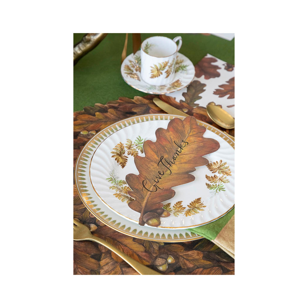 Autumn Leaf Table Accents Set of 12 - on plate
