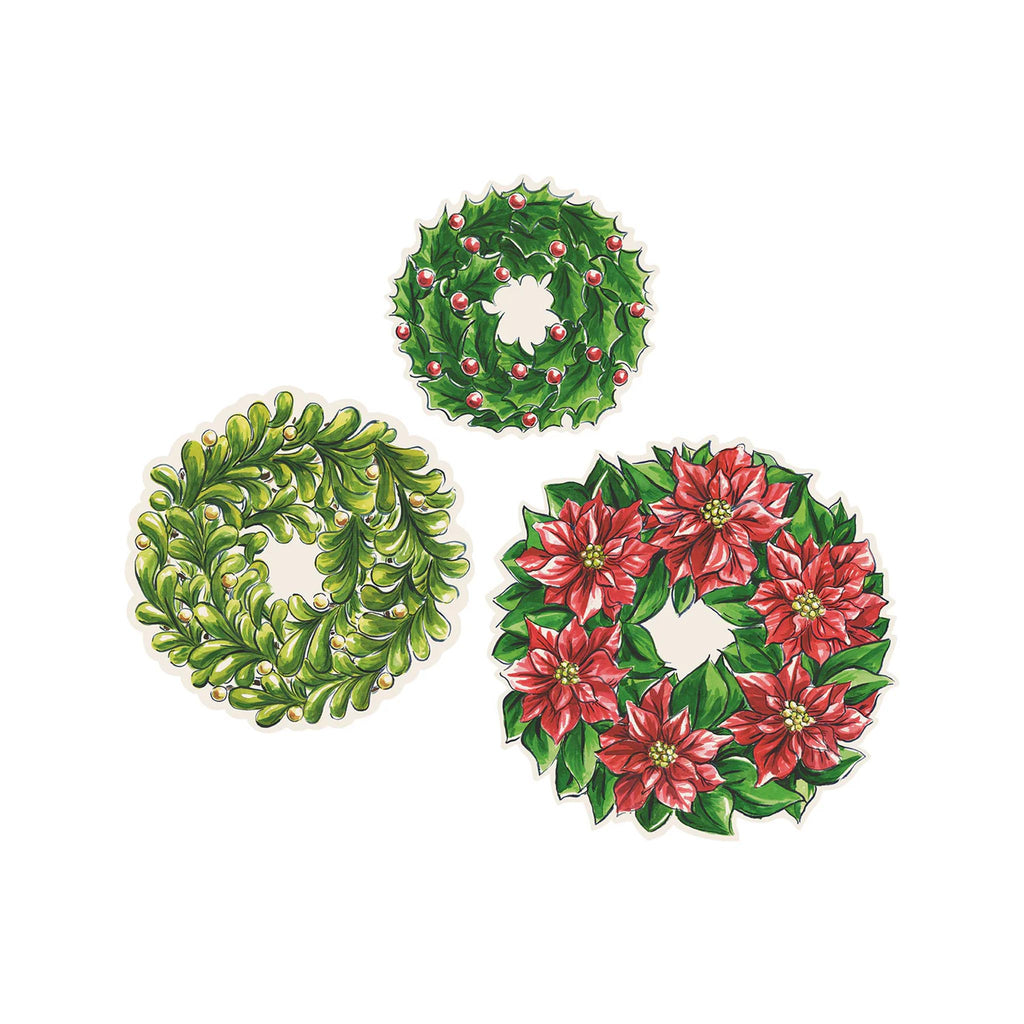 Holiday Wreath Serving Papers Set