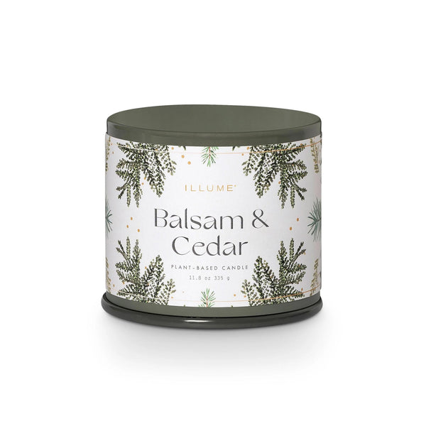 Balsam & Cedar Large Tin Candle