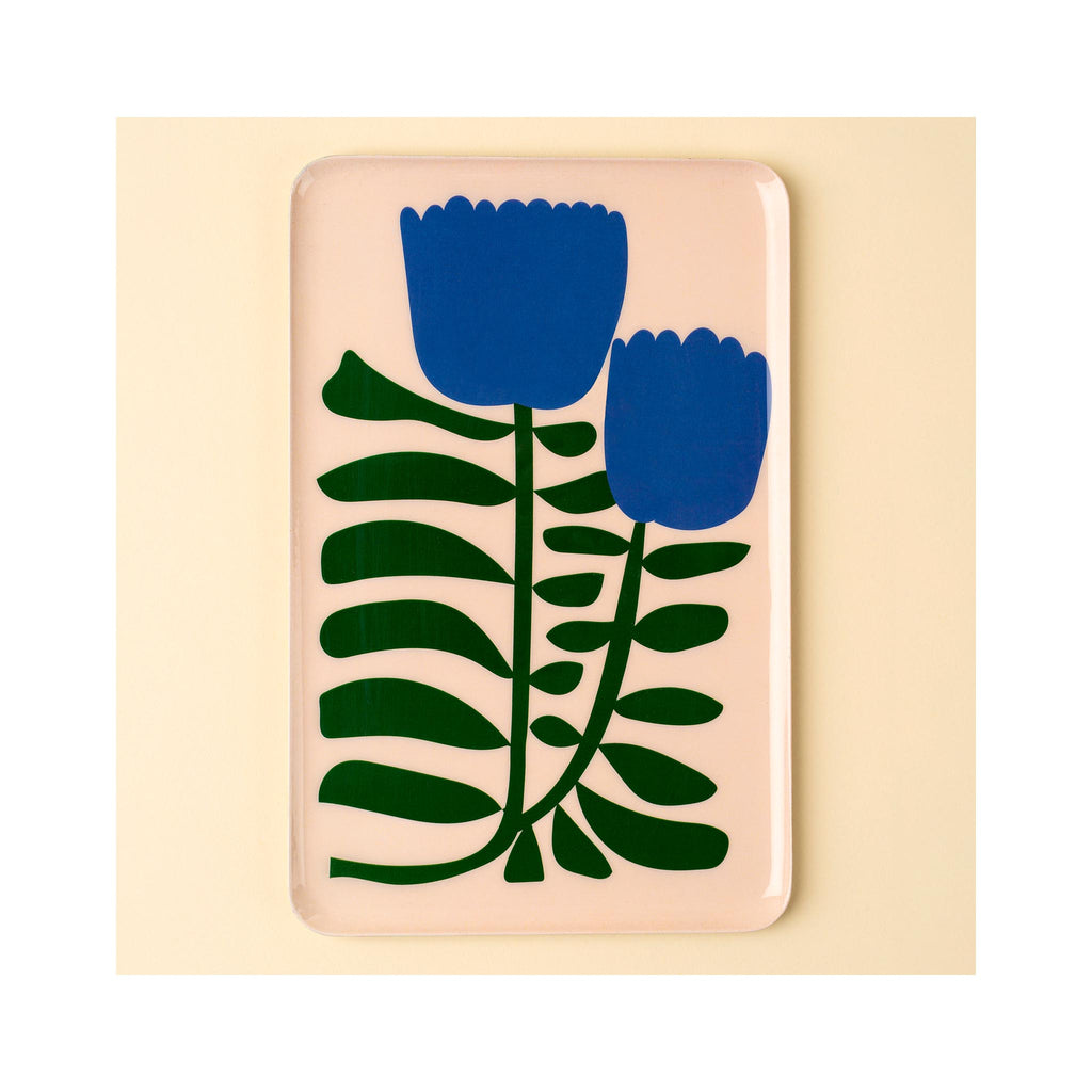 Tall Tulips Decorative Enameled Tray