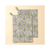 Sakora Block Print Tea Towels Set of 2- Green