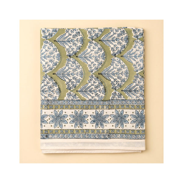 Sakora Block Print Tablecloths - Green
