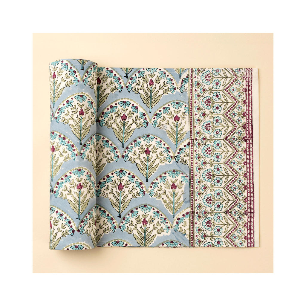 Sakora Block Print Runners - Blue