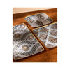 Chameli Enameled Square Tray- on table