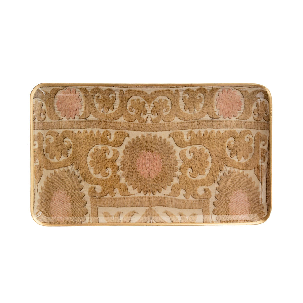 Sunrise Suzani Enameled Trays - Medium