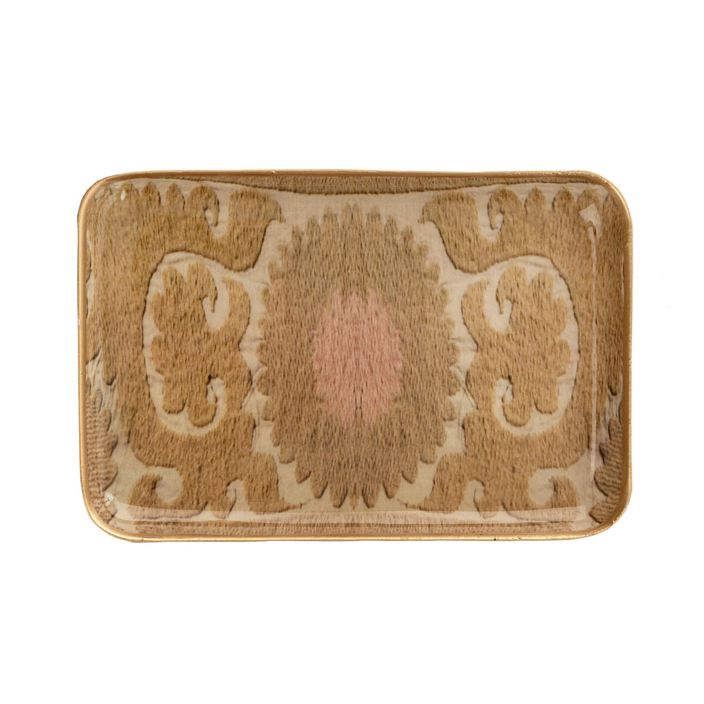 Sunrise Suzani Enameled Trays - Small