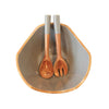 Mango Wood & Colored Enamel Shaped Bowl  & Server Set - Dark Grey