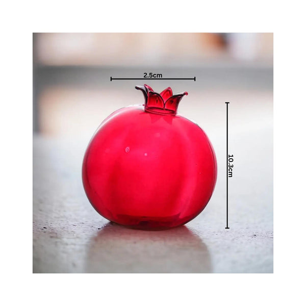 Fruit Shaped Glass Vases - Red Pomegranate