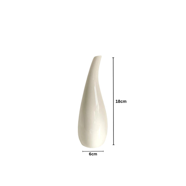 Ins Nordic Ceramic Flower Vase - White