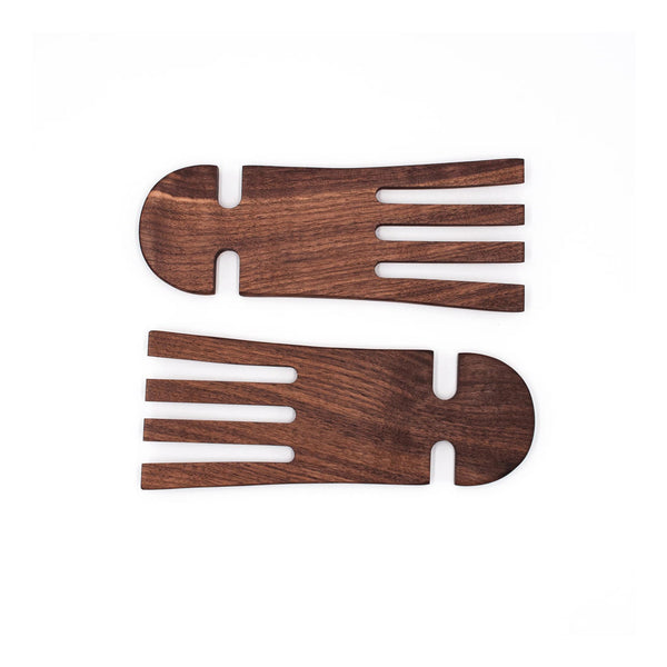 Hand-crafted Walnut Salad Hands