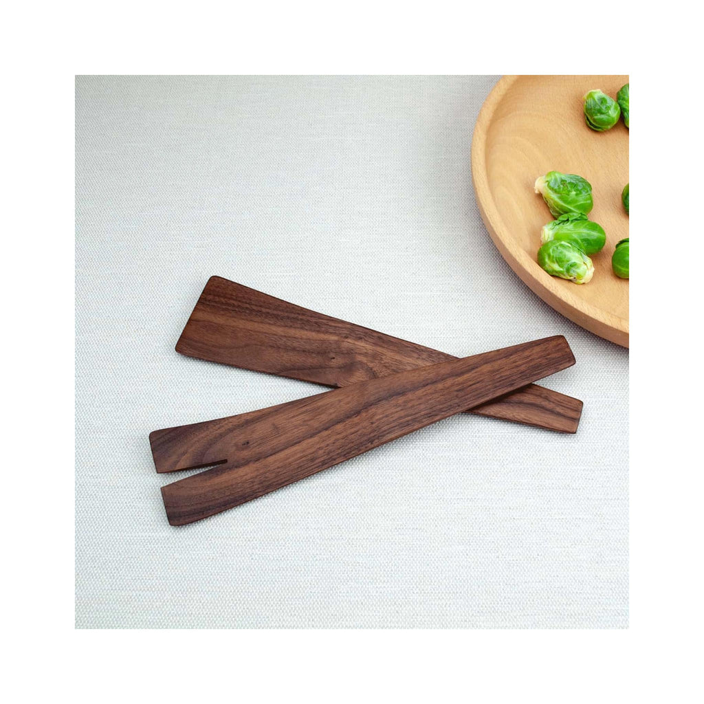 Hand-crafted Walnut Salad Servers Set