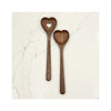 Walnut Heart Slotted Spoon with Heart Spoon