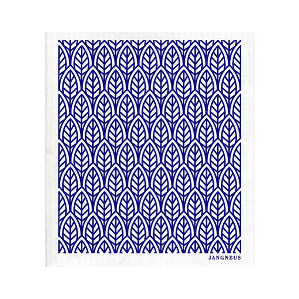 Swedish Dishcloth - Leaves - Blue