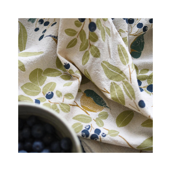 Flour Sack Tea Towel - Huckleberry Marsh - detail