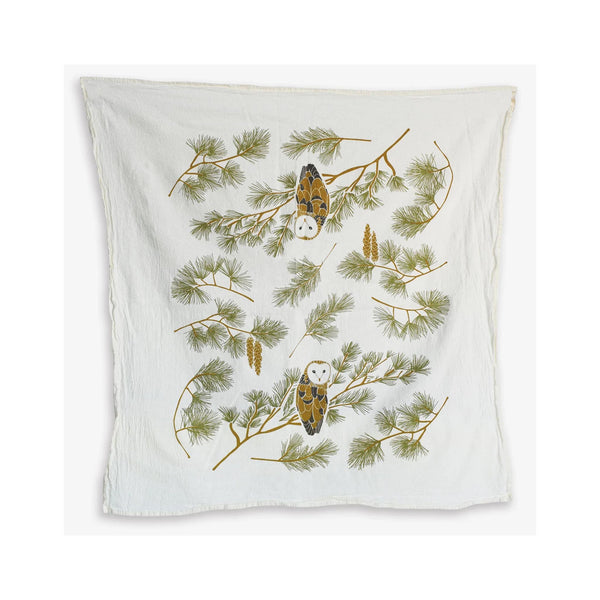 Flour Sack Tea Towel - Night Owls