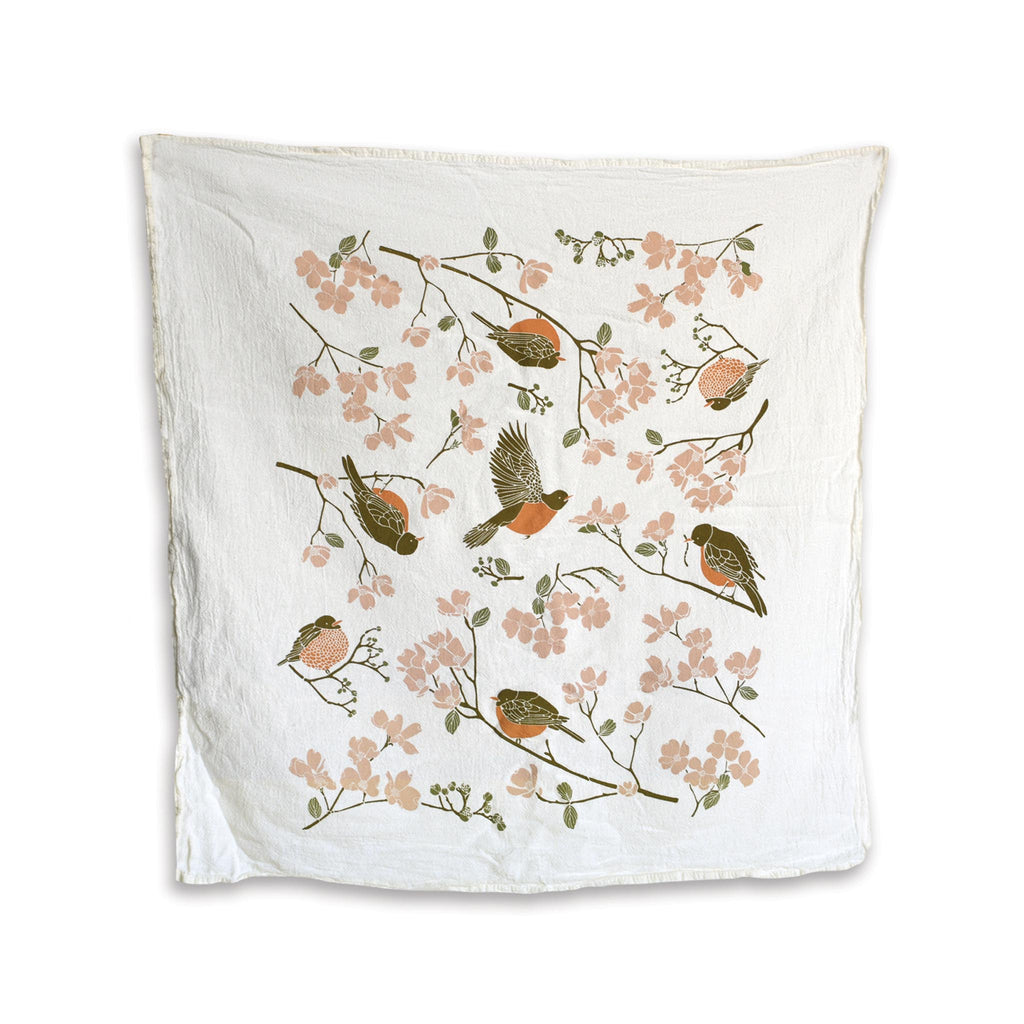 Flour Sack Tea Towel - Early Bird