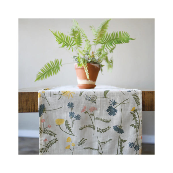 Meadow Organic Table Runner - detail