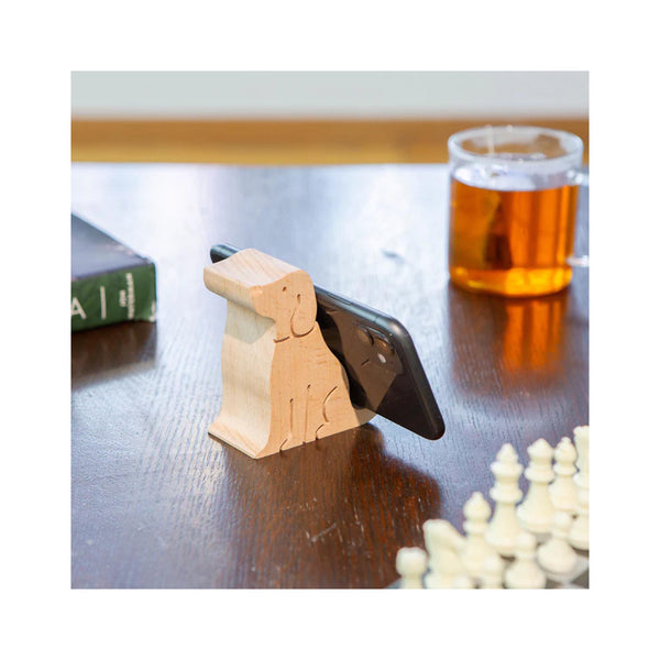 Dog Phone Stand - in use