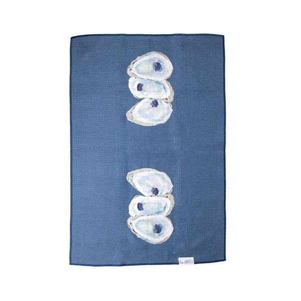 Kim Hovell Tea Towel - Coastal Oysters