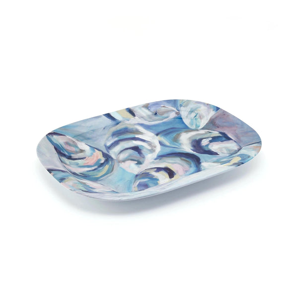 Kim Hovell Large Melamine Platter - Flowing Shells
