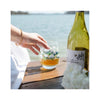 Kim Hovell Wine Glass - Flowing Shells - in use