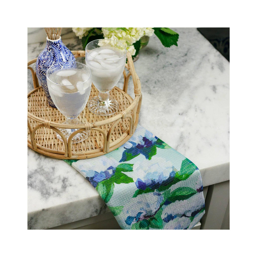 Kim Hovell Tea Towel - Hydrangea