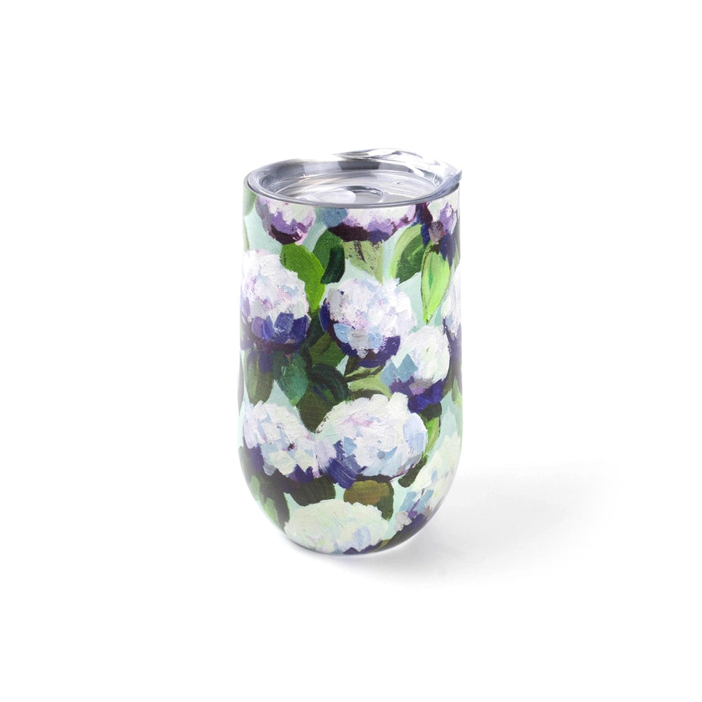 Kim Hovell Wine Tumbler - Coastal Hydrangea