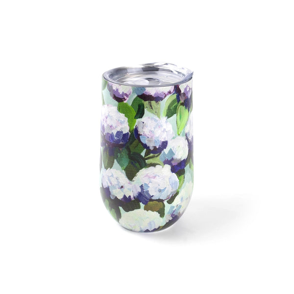 Kim Hovell Wine Tumbler - Coastal Hydrangea