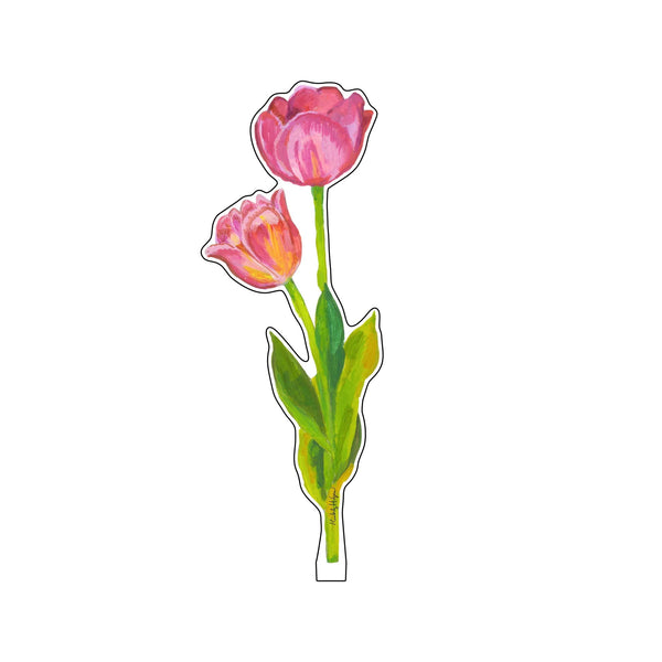 Kimberly Hodges Acrylic Flowers - Large - Pink Tulips