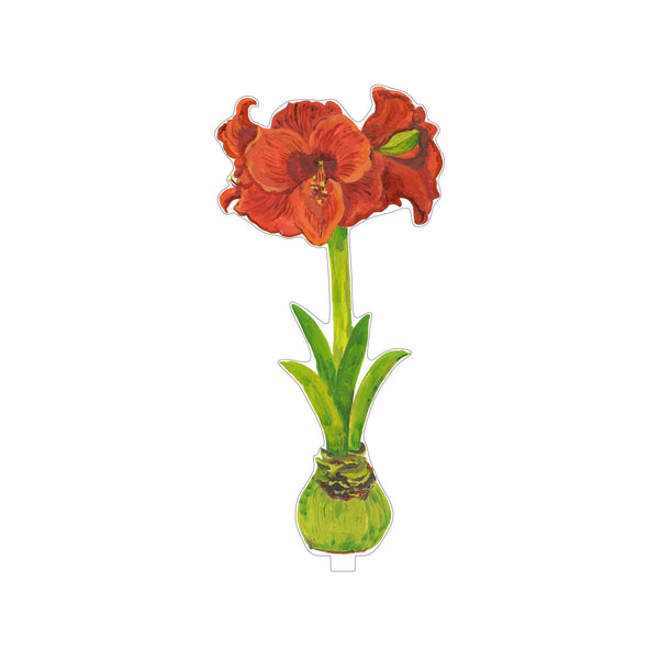 Kimberly Hodges Acrylic Flowers - Large - Red Orange Amarylis