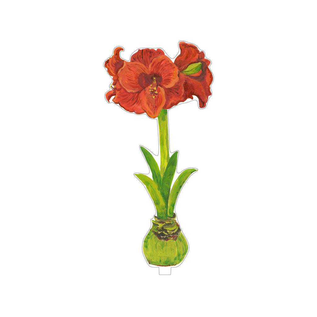 Kimberly Hodges Acrylic Flowers - Small - Red Orange Amarylis