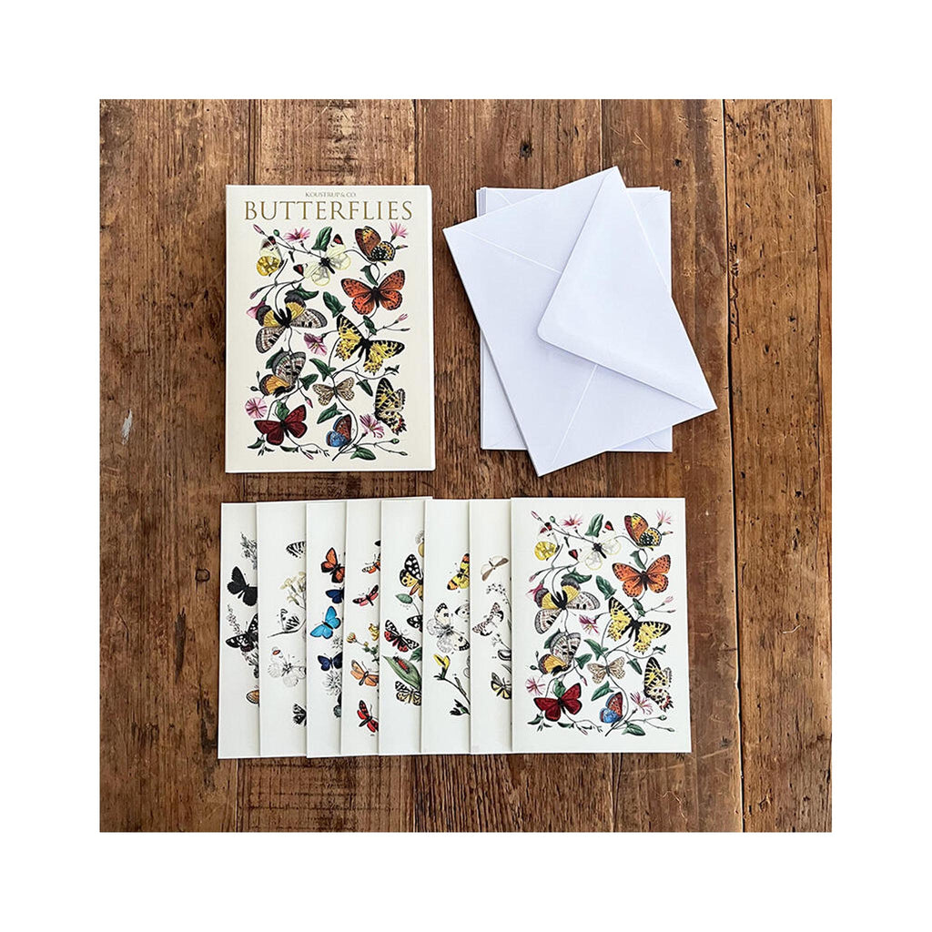 Koustrup & Co. Butterflies Notecards Set of 8