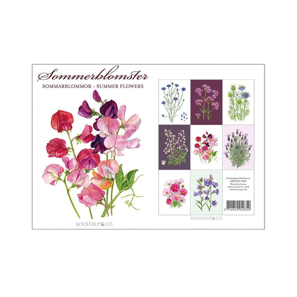 Koustrup & Co. Summer Flowers Notecards Set of 8 - designs