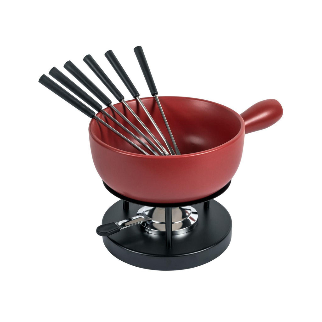 Classic Red Cheese Fondue Set