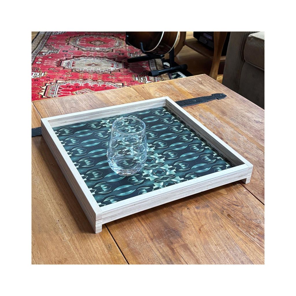 LAMOU Baltic Birch Printed Serving Tray - Brandy Gibbs Riley - Gatsby - in use