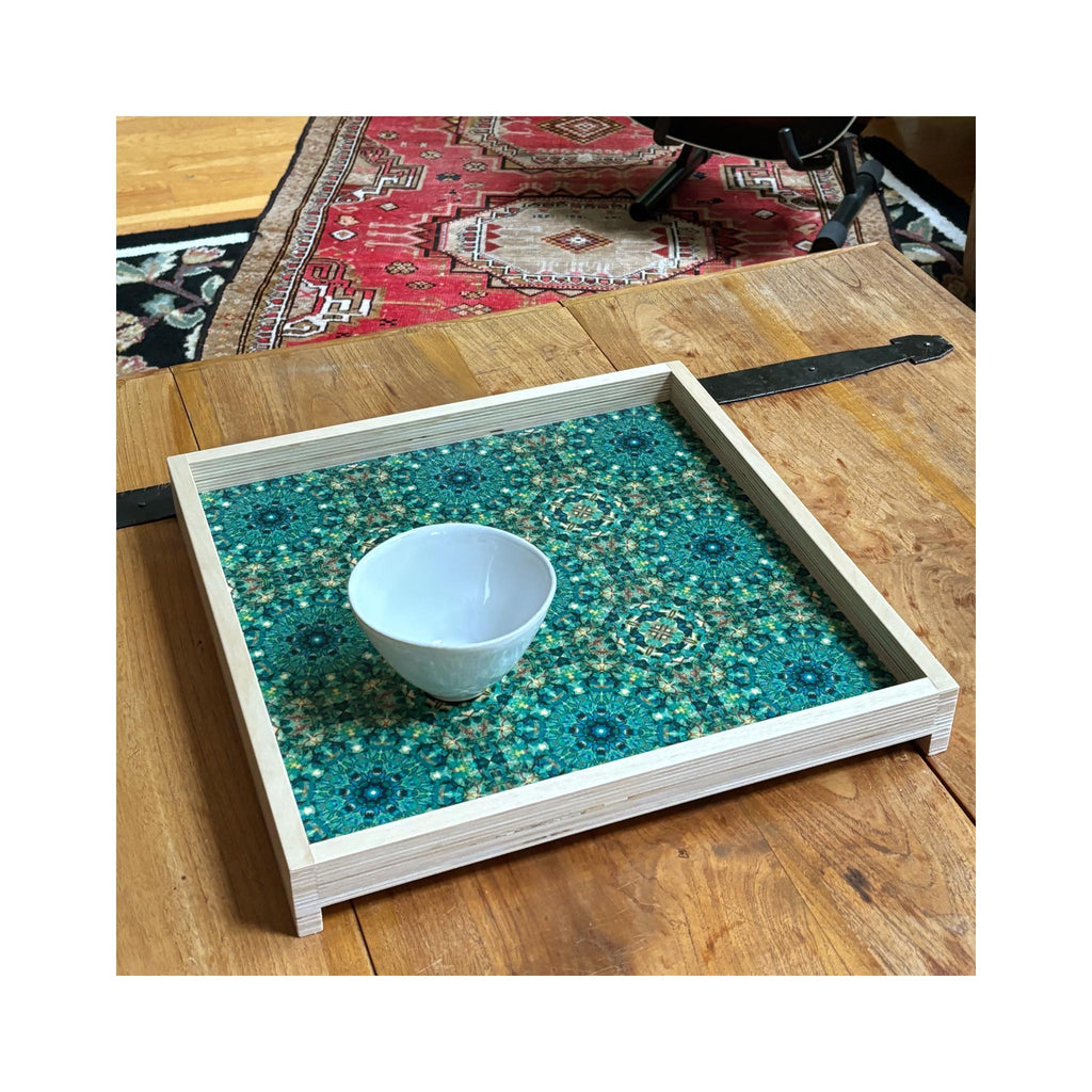 LAMOU Baltic Birch Printed Serving Tray - Brandy Gibbs Riley - Palma - on table