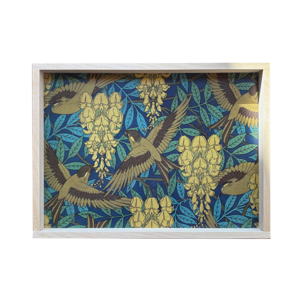 LAMOU Baltic Birch Printed Serving Tray  -  Blooming Birds