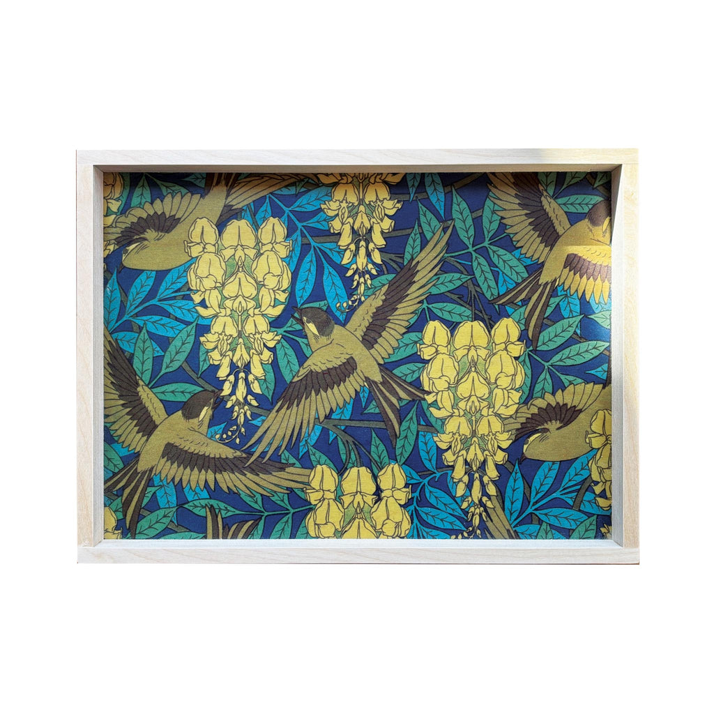 LAMOU Baltic Birch Printed Serving Tray  -  Blooming Birds