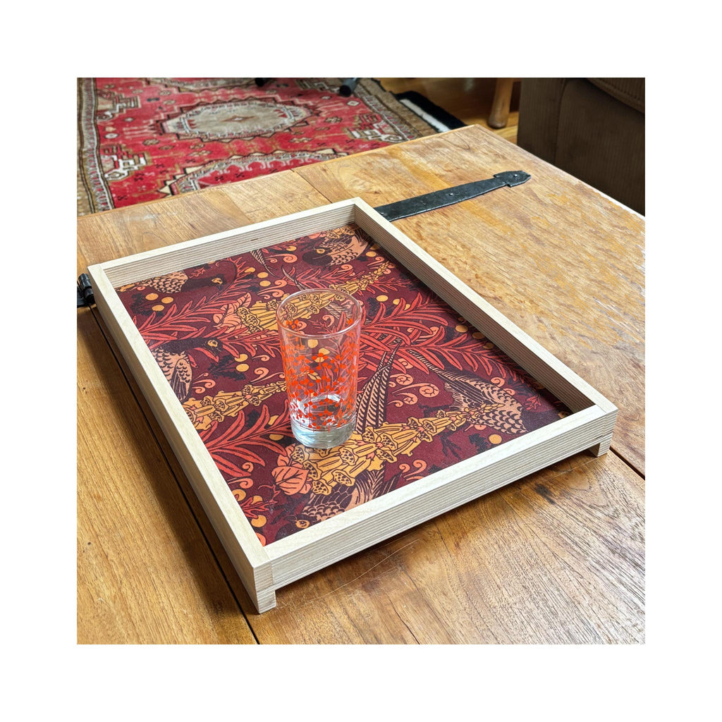 LAMOU Baltic Birch Printed Serving Tray  -  Fancy Pheasants
