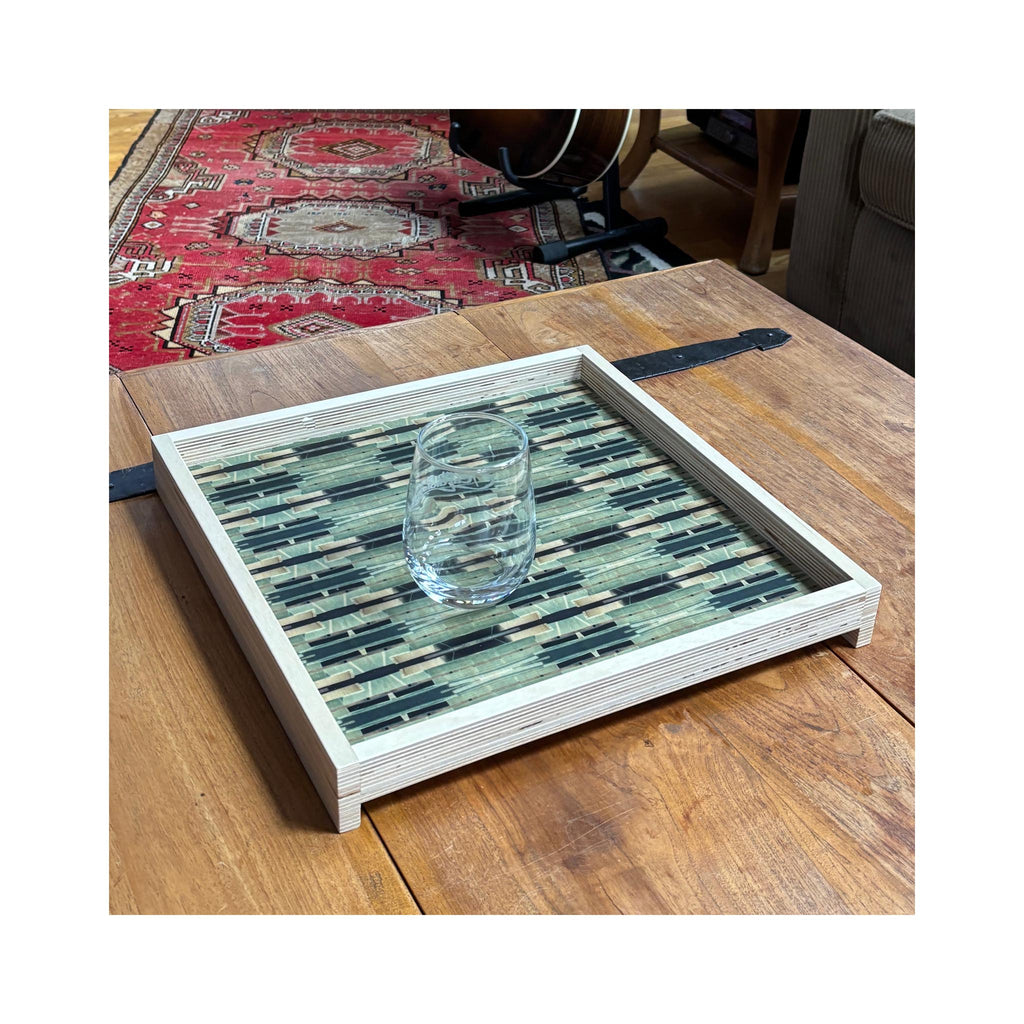 LAMOU Baltic Birch Printed Serving Tray - Brandy Gibbs Riley - Bennington - on table