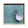 LAMOU Printed Baltic Birch Serving Tray - Turquoise Cells on Light Turquoise