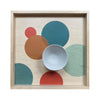 LAMOU Printed Baltic Birch Serving Tray - Circles - Grey, Gold, Orange, Teal
