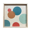 LAMOU Printed Baltic Birch Serving Tray - Circles - Grey, Gold, Orange, Teal