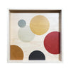 LAMOU Printed Baltic Birch Serving Tray - Circles - Grey, Gold, Orange