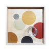 LAMOU Printed Baltic Birch Serving Tray - Circles - Grey, Gold, Orange