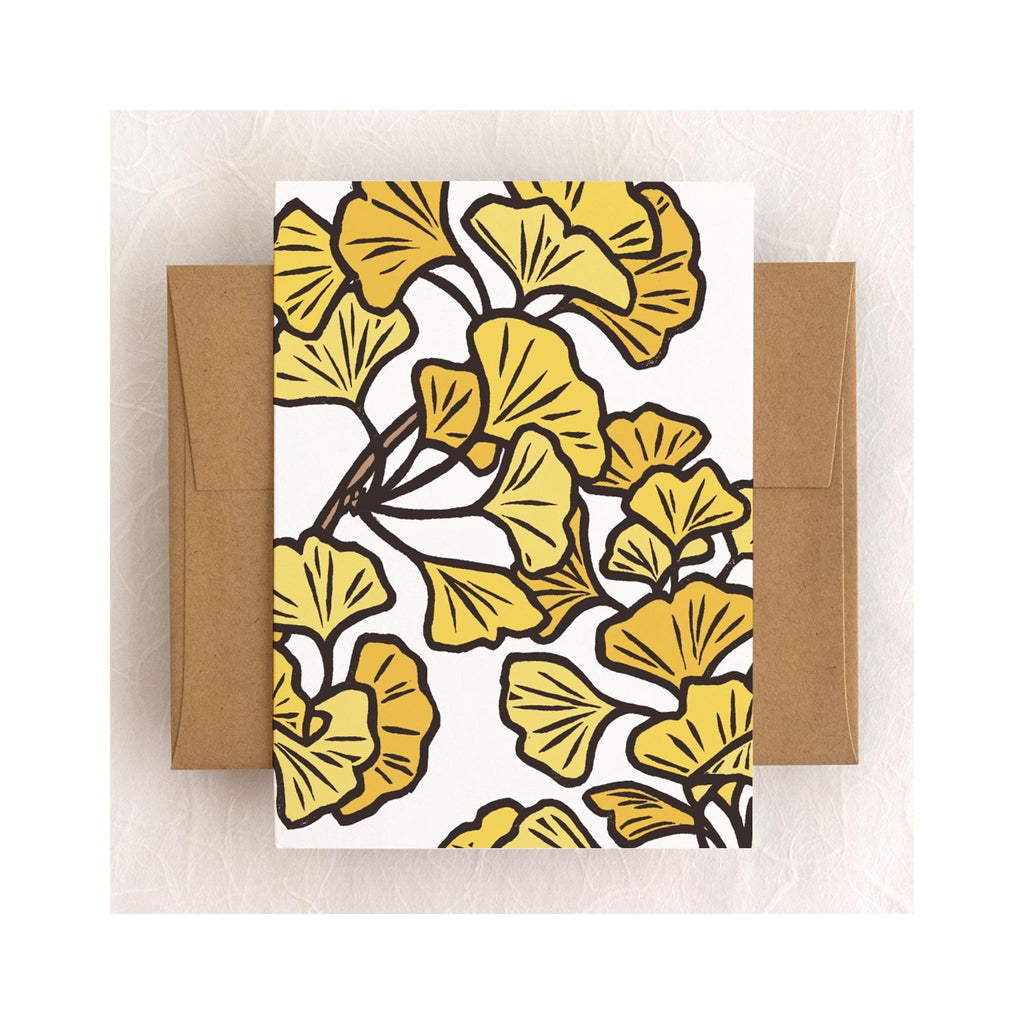 Ginkgo Branches Blank Card