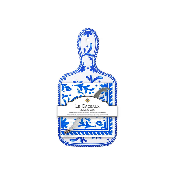 Le Cadeaux Melamine Mini Cheeseboard Gift Set  - Mediterraneo