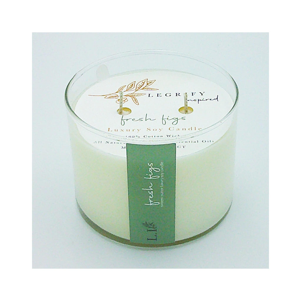 Legrify Fresh Figs Classic Glass 2 Wick Soy Candle